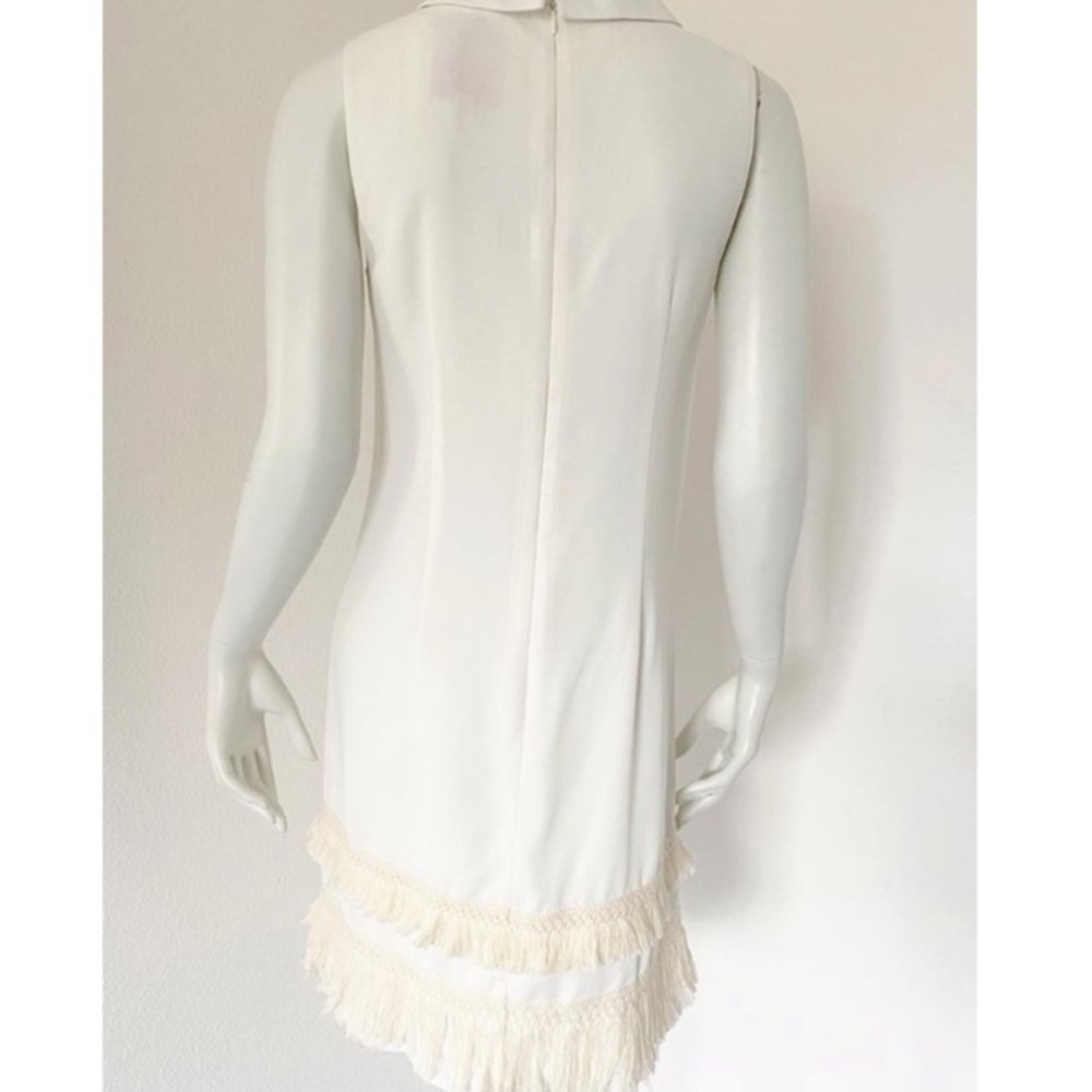 Modcloth White Optimistic Logistics Shift Dress - image 6